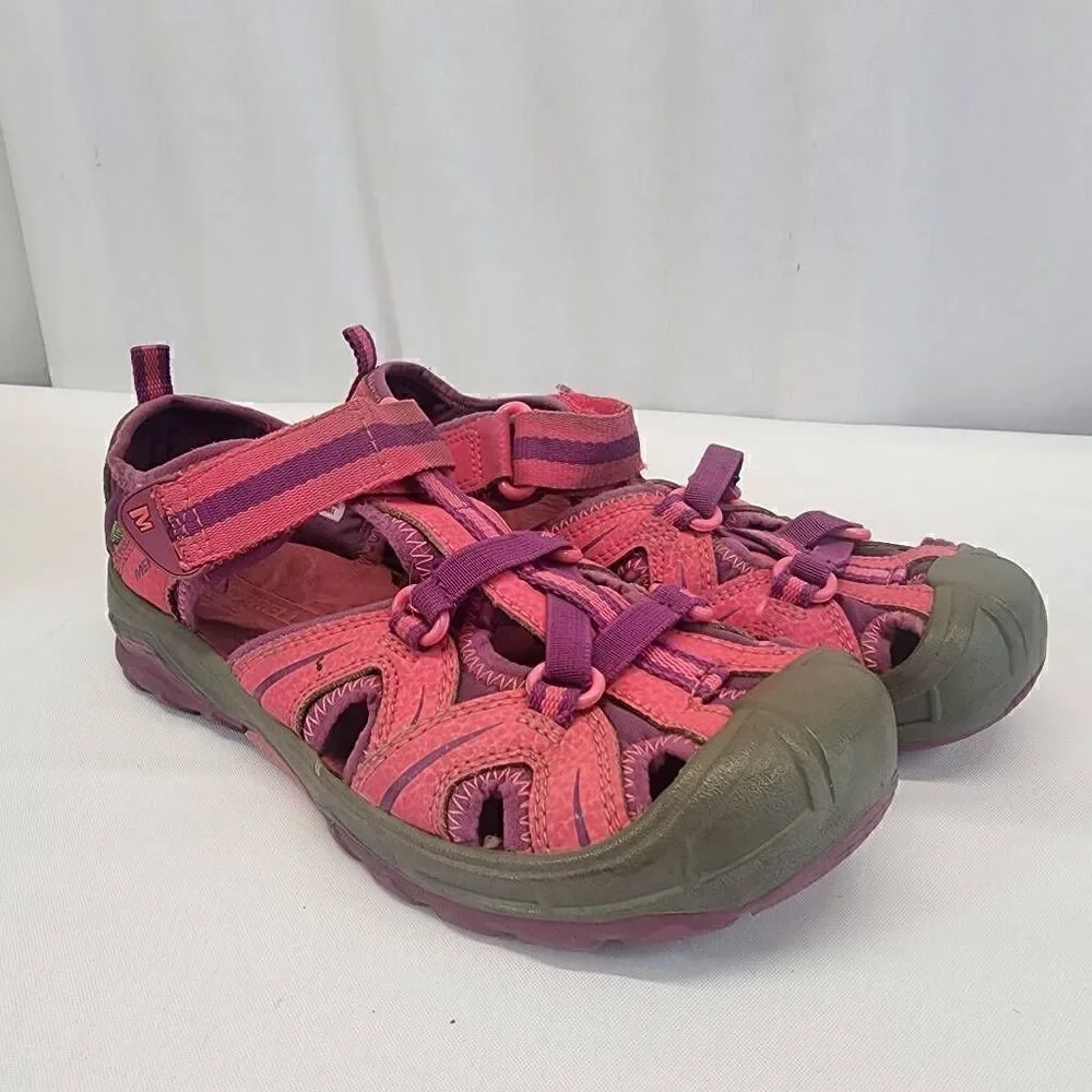MERRELL Little Girls Pink Hydro Sport Sandals Size 3